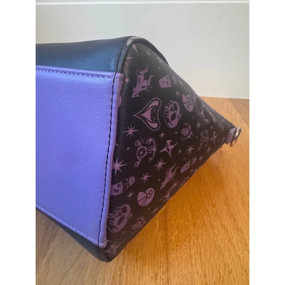 Loungefly Disney Villains Floral Icons Satchel Handbag Purse